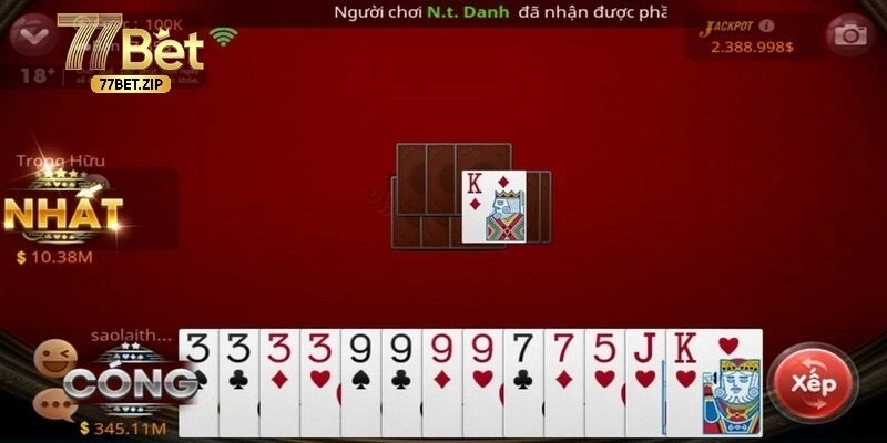 Thử sức với các tựa game bài 77BET